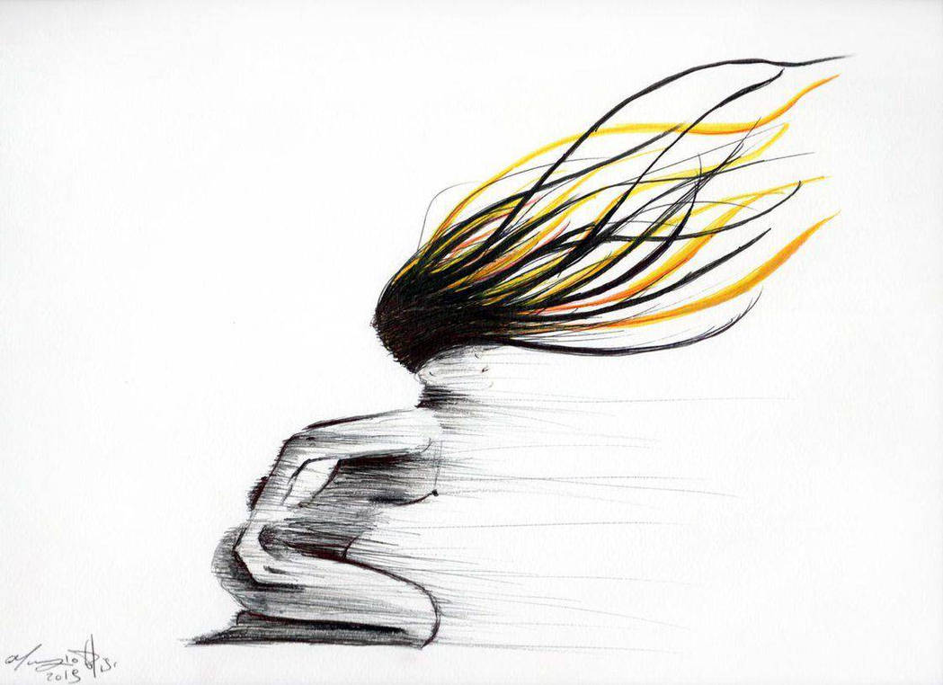 Wind Abstract Female Woman in Wind Drawing 13 by Josh74909 on DeviantArt