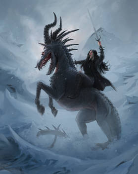 Beasts ride forth by the calling of frozen Lands