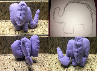 Purple Elephant Plushie