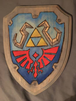 Woodburned and Painted Hylian Shield + Tutorial