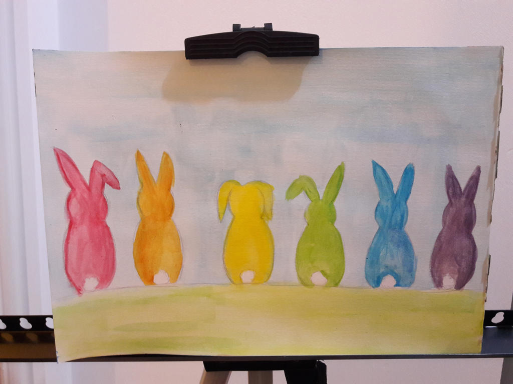 Rainbow Rabbit Deviantart rainbow rabbits by TaitGallery on DeviantArt