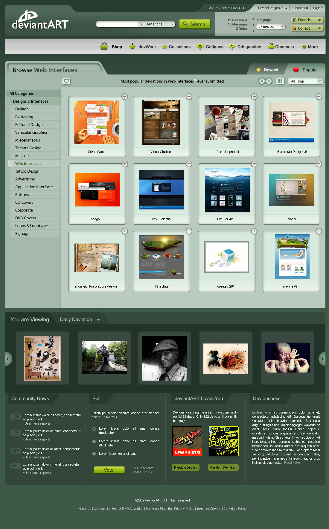 DeviantART Remix FrontPage