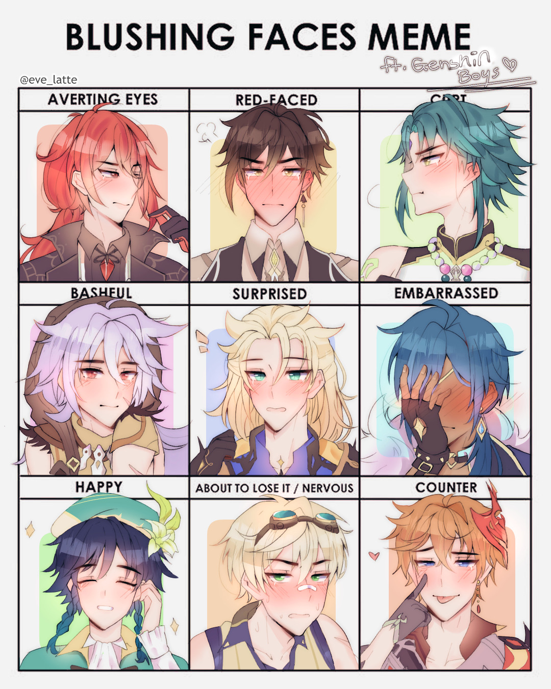 Genshin Impact Blushing Meme By Evelatte On Deviantart Genshin Impact Blushing Meme By Evelatte On Deviantart