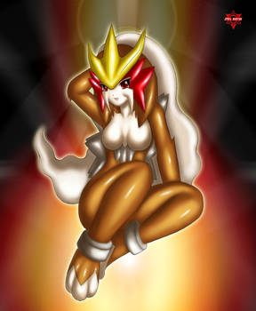 Pokemorph: Entei Girl X3