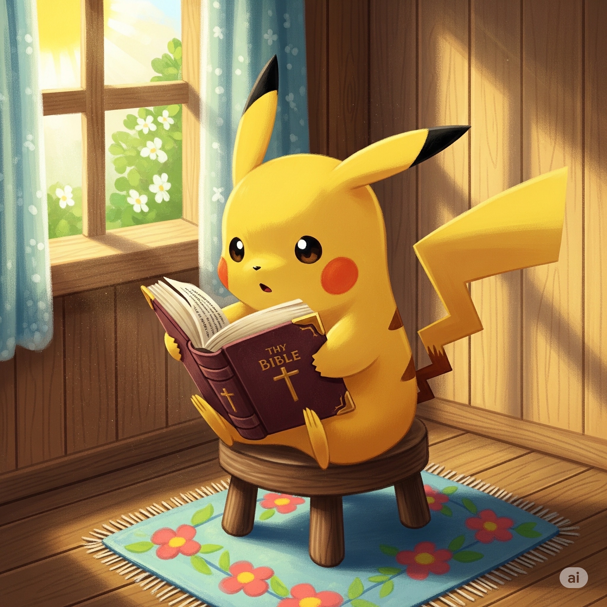 Pikachu Reading The Bible! by PokemonPharoah66 on DeviantArt