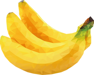 low poly banana