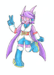 Freedom Planet -Lilac (first drawing using Copics)