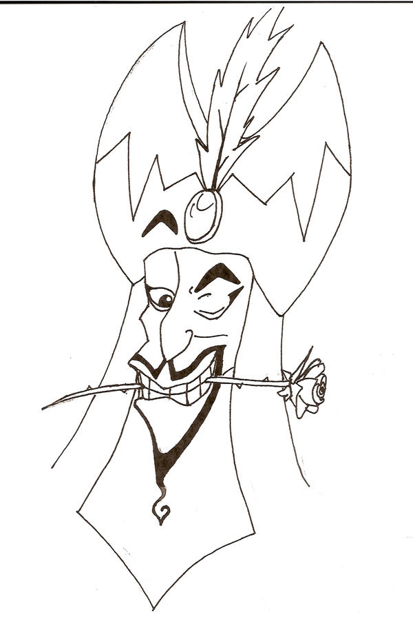 Jafar, sketch by AidanAsha on DeviantArt