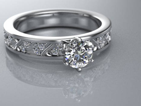 Wg Half Ct Filigree diamond