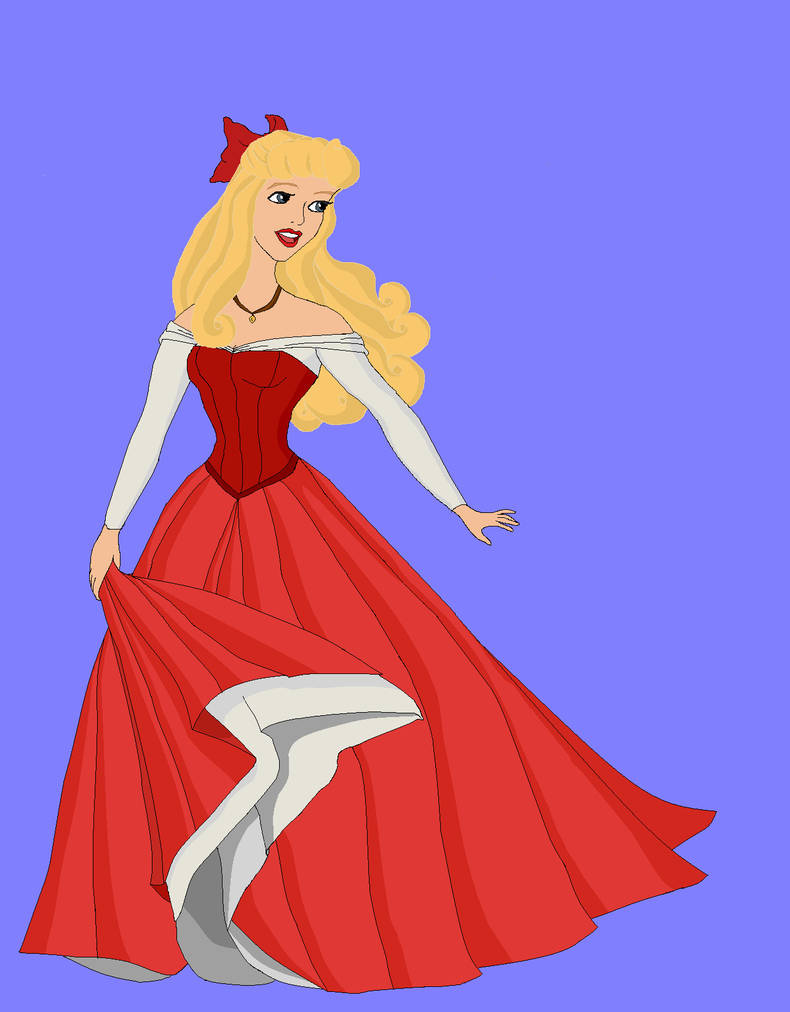 princesses with red dress Elena Castillo Flores Brunette Princess in Red Dress
