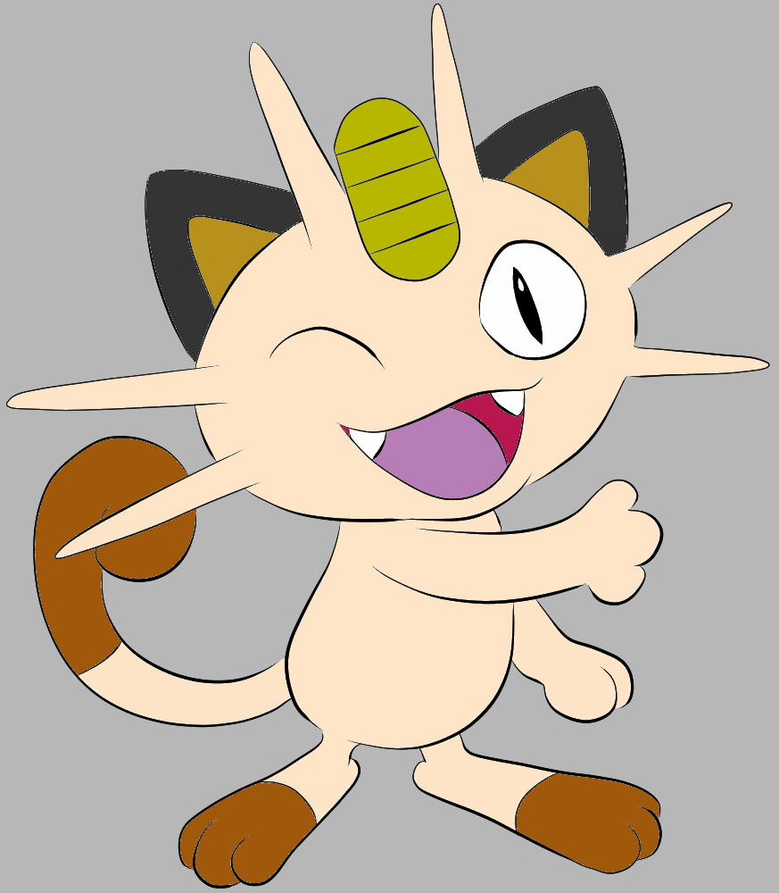 Meowth Lineart