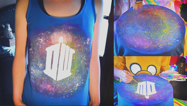 DIY: Doctor Who, Galaxy, Nebula tank top tutorial