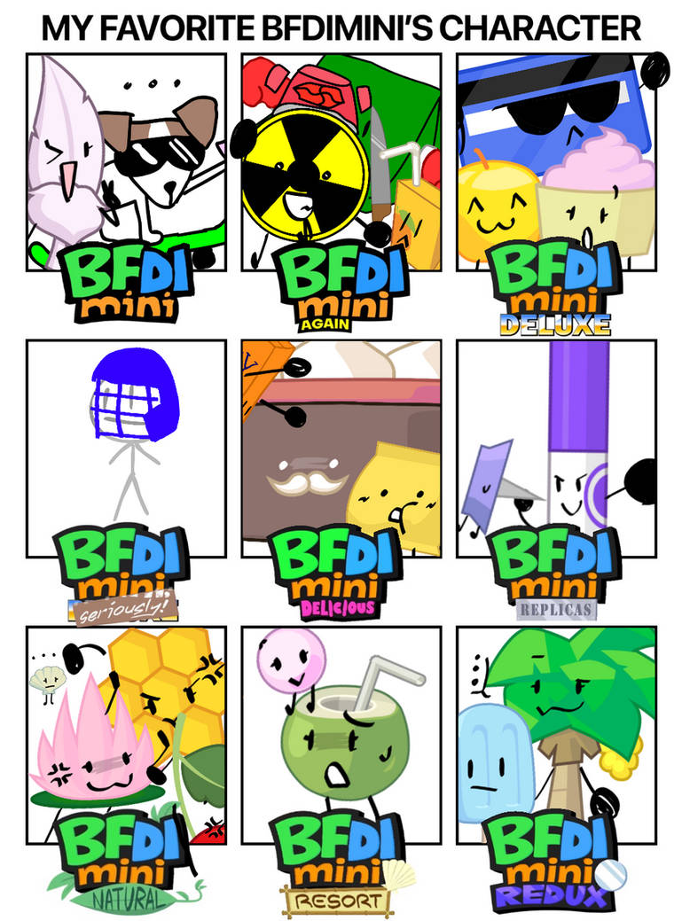 Bfdi Small BFDI MINI FAVS by WindowsWolf10 on DeviantArt