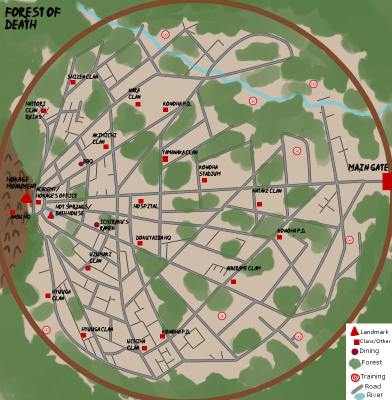 :SNS: Konoha Map by garougaa on DeviantArt