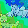 Steven Universe Lapis And Peridot Cat 