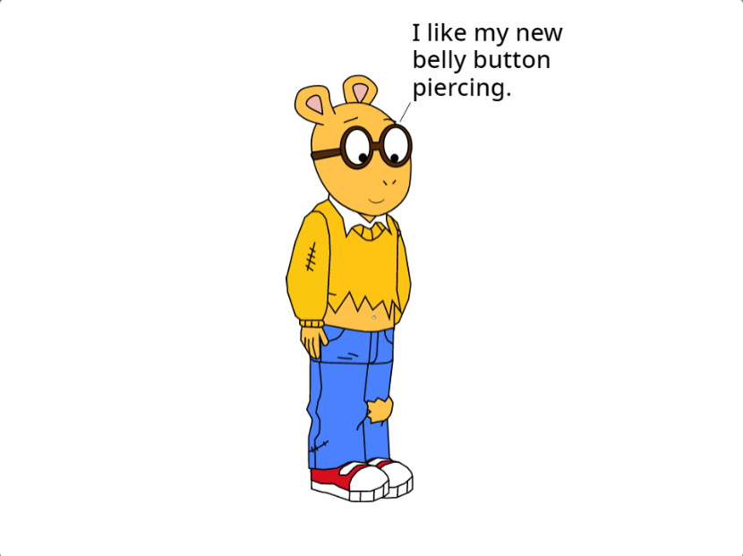 Arthur likes his belly button piercing by Catarinartes on DeviantArt