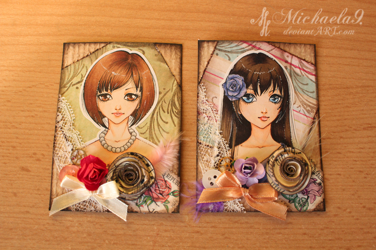 33. - 34. ACEO - Vintage portraits set