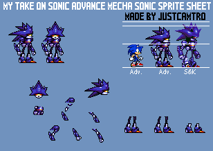 Mecha Sonic 8Bits Sprite Sheet by BowchersPrincipal on DeviantArt