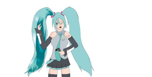 Hatsune miku fan art (unf)