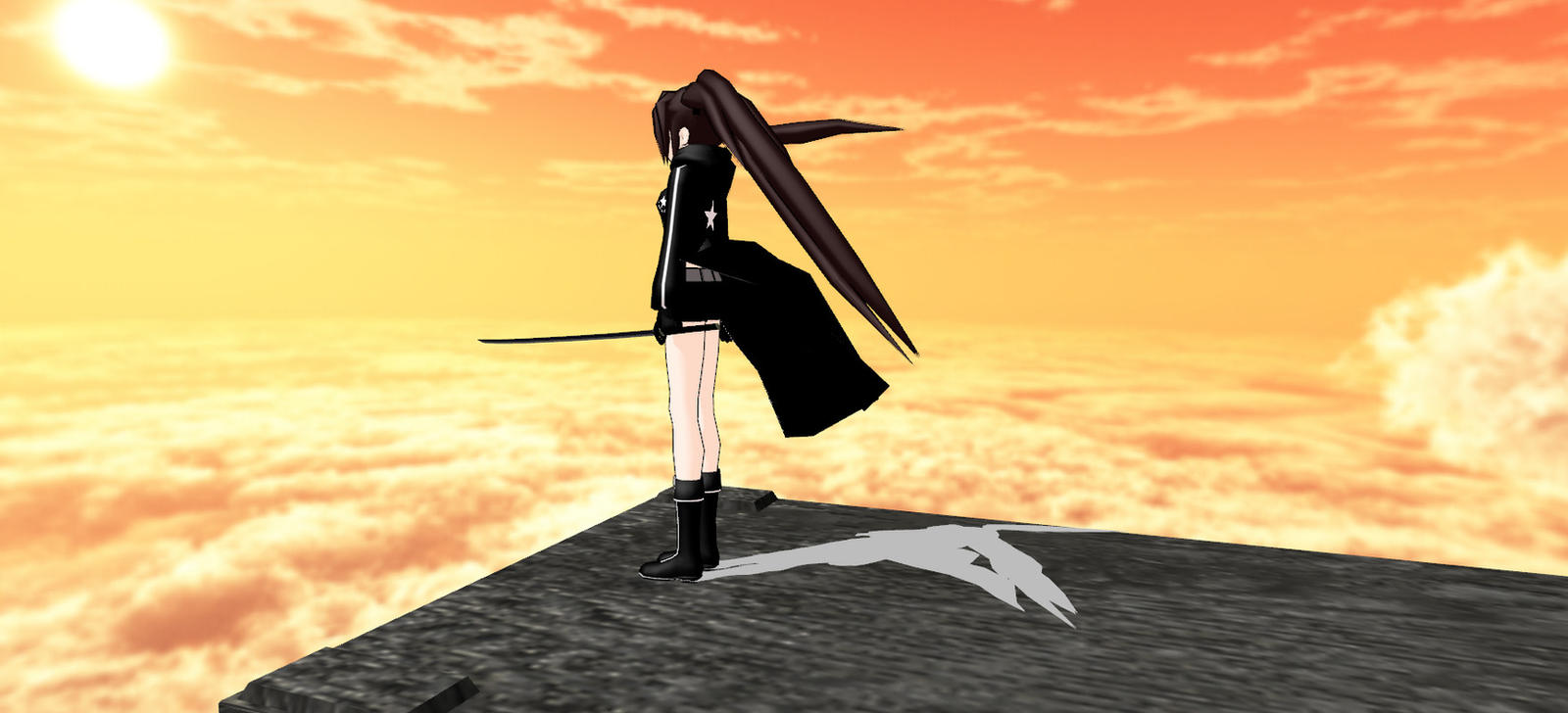 Rock Mmd Model MMD Black Rock Shooter by Lavinalee on DeviantArt