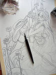 On the drawing board today: Utena and Anthy by nati