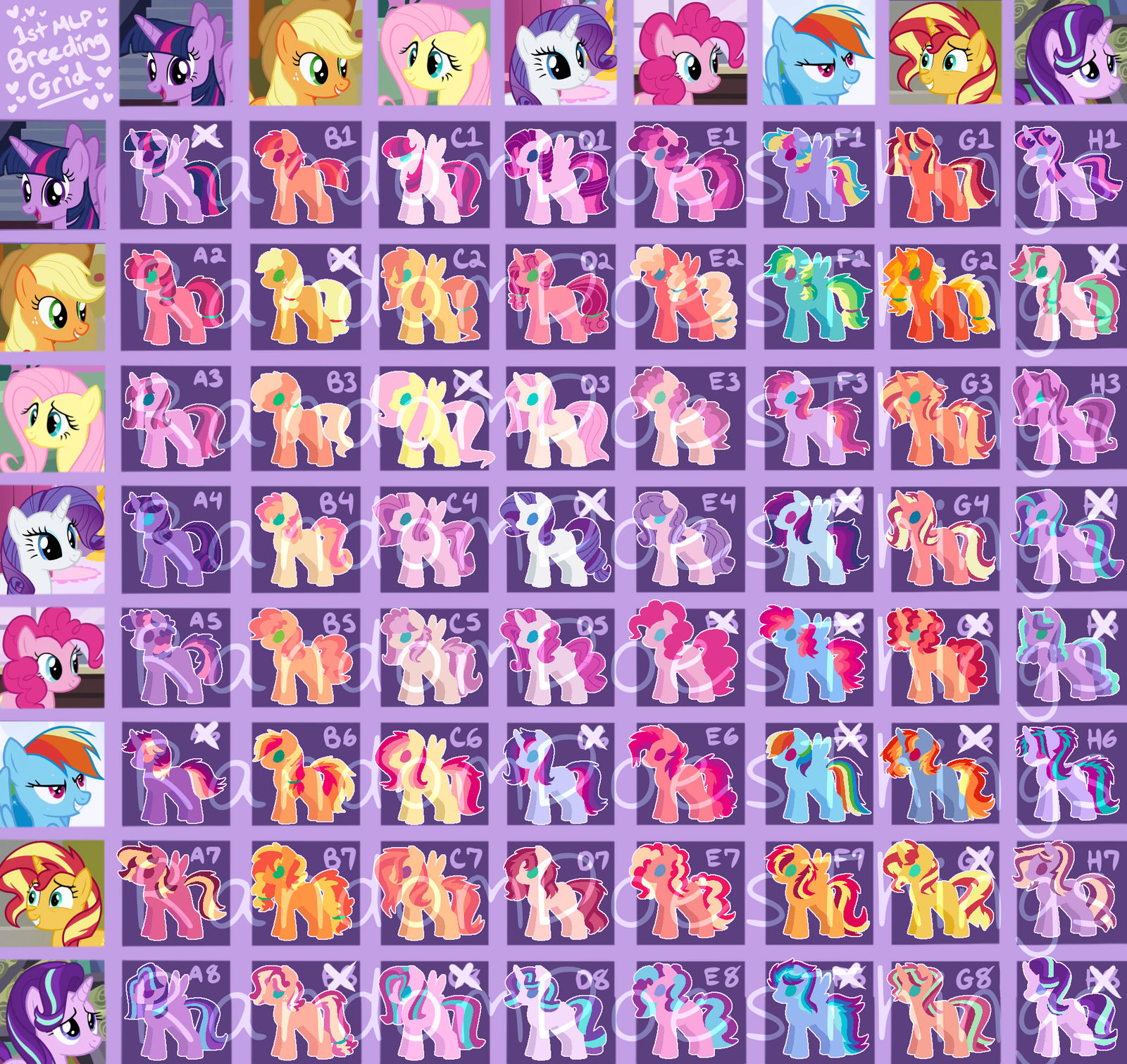 First Breeding Grid | MLP Grid Adopts (36/56 OPEN) by RandomDoesThings ...