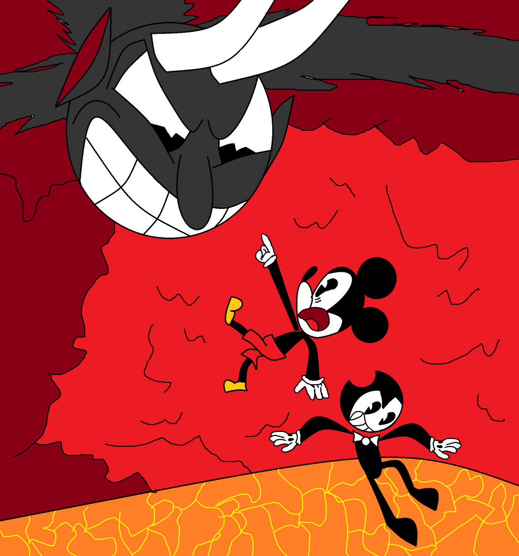 Mickey And Bendy In Welcome To Hell