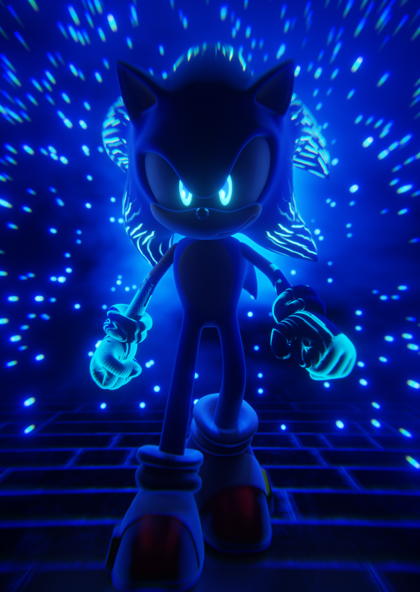 Sonic Frontiers - Super Sonic 2: Cyber Super Sonic by rossyfilms