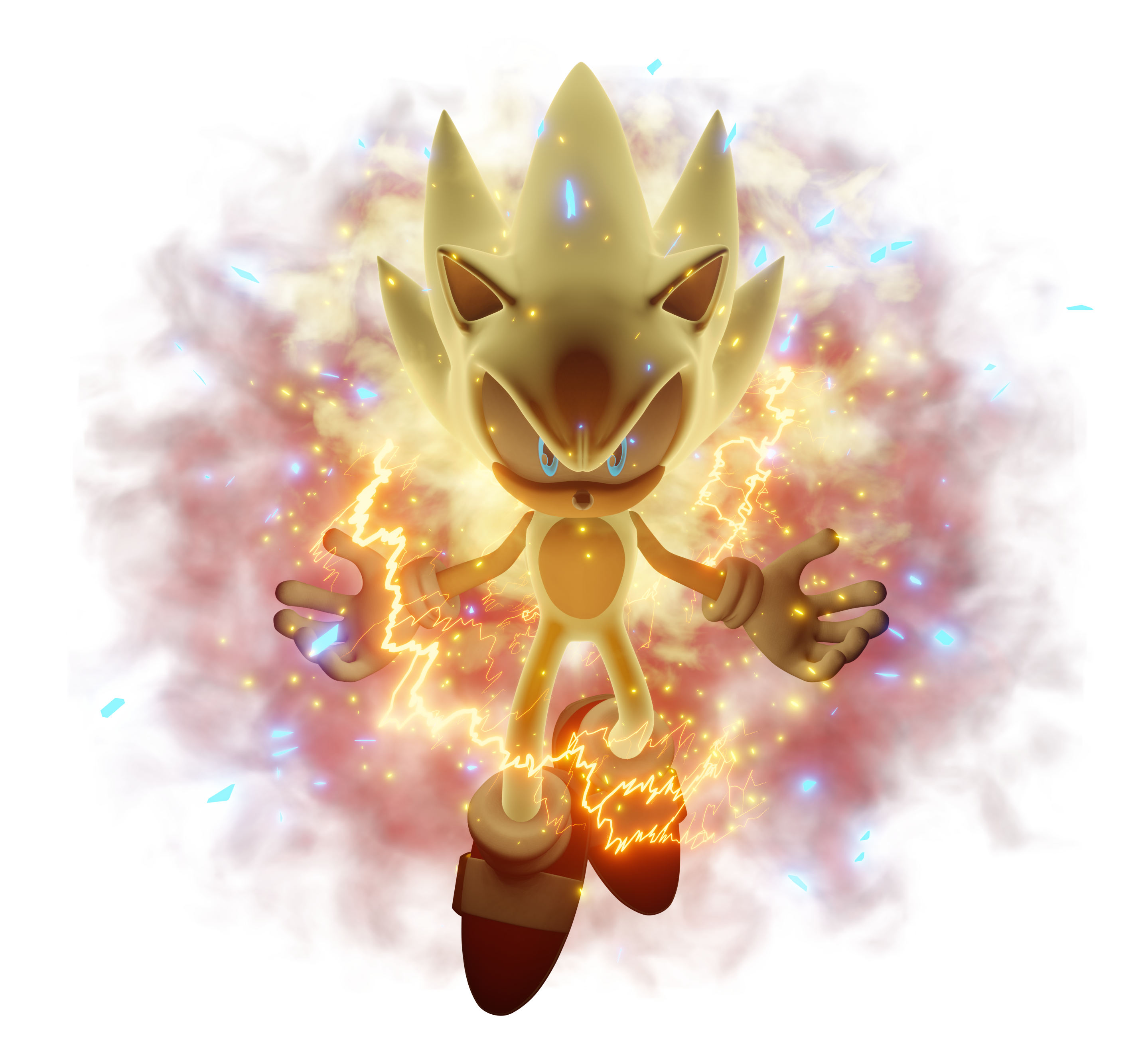 Fleetway Super Sonic Rendering by BrutalSurge402X on DeviantArt