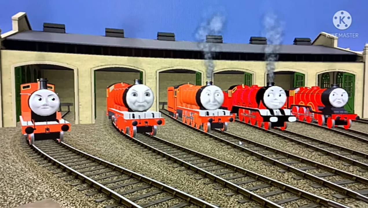 Red Fire Engine Train The Red engines are arguing once again... by Trainboy98469 on DeviantArt