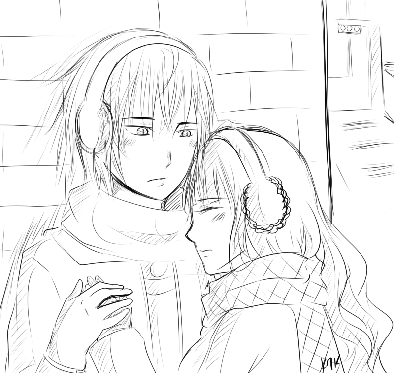 [Kaoru x Akari] doodle - Winter Sleep