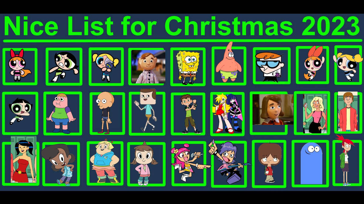 Nice List Characters For Christmas 2023 Unfinish By Zythesbandppg2007 Nice List Characters For Christmas 2023 Unfinish By Zythesbandppg2007