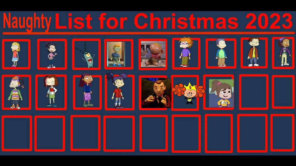 Naughty List Characters For Christmas 2023 By Zythesbandppg2007 On Naughty List Characters For Christmas 2023 By Zythesbandppg2007 On