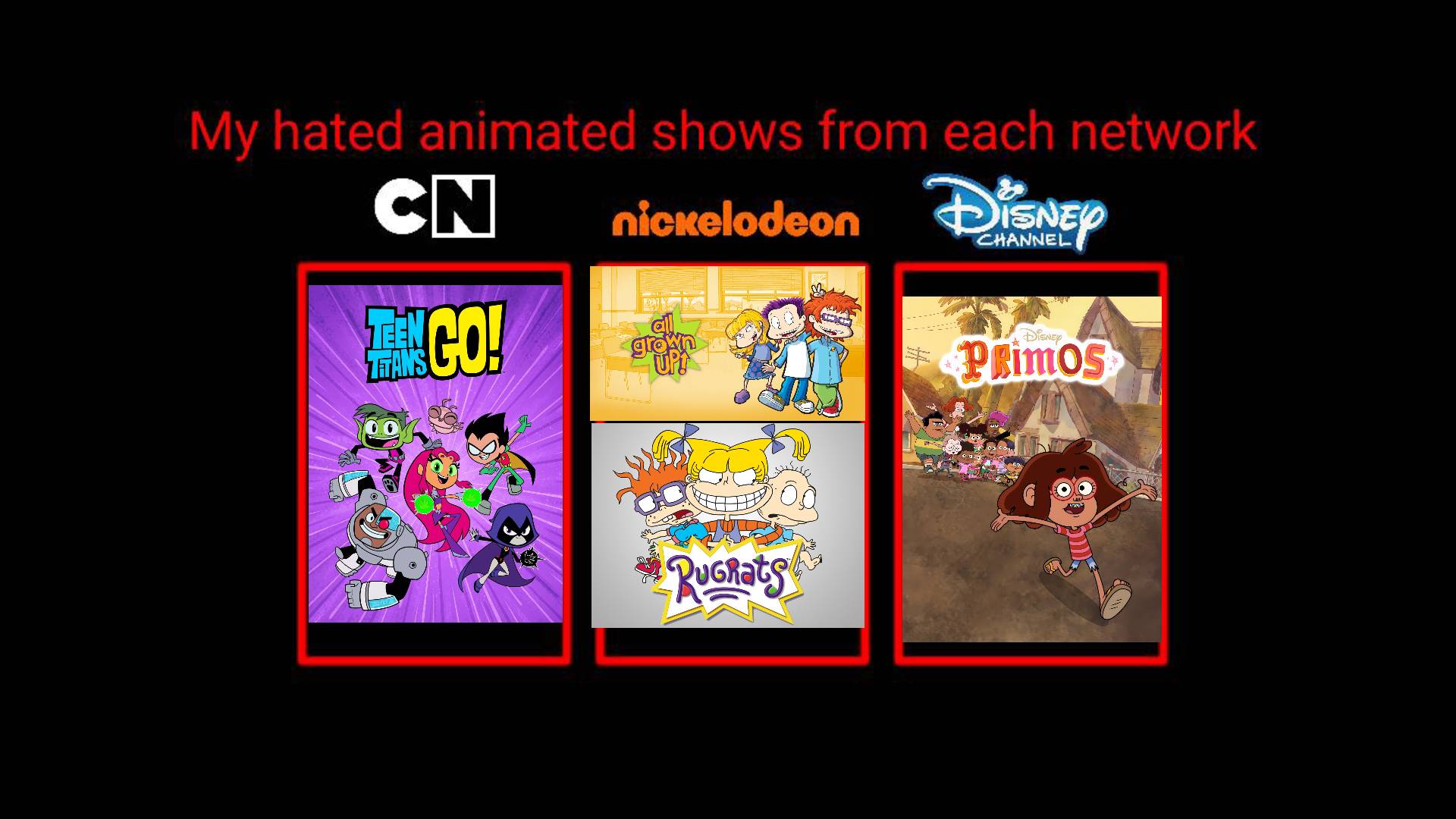 Winflame2009 Network Deviantart My Hated Animated Series by Each Network by ZytheSBandPPG2007 on DeviantArt