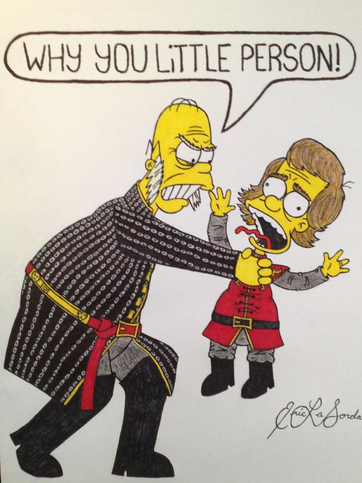 Simpsons Tywin and Tyrion Lannister