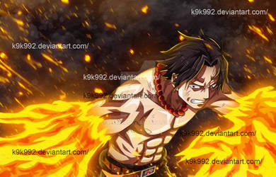 Ace in fire - One Piece
