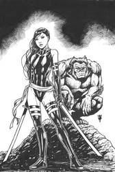 Psylocke and Beast