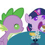 Baby Twilight and Spike Go Out For Lunch