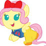 Baby Fluttershy Dressed as Snow White