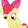 Filly Apple Bloom in the Fetal Position