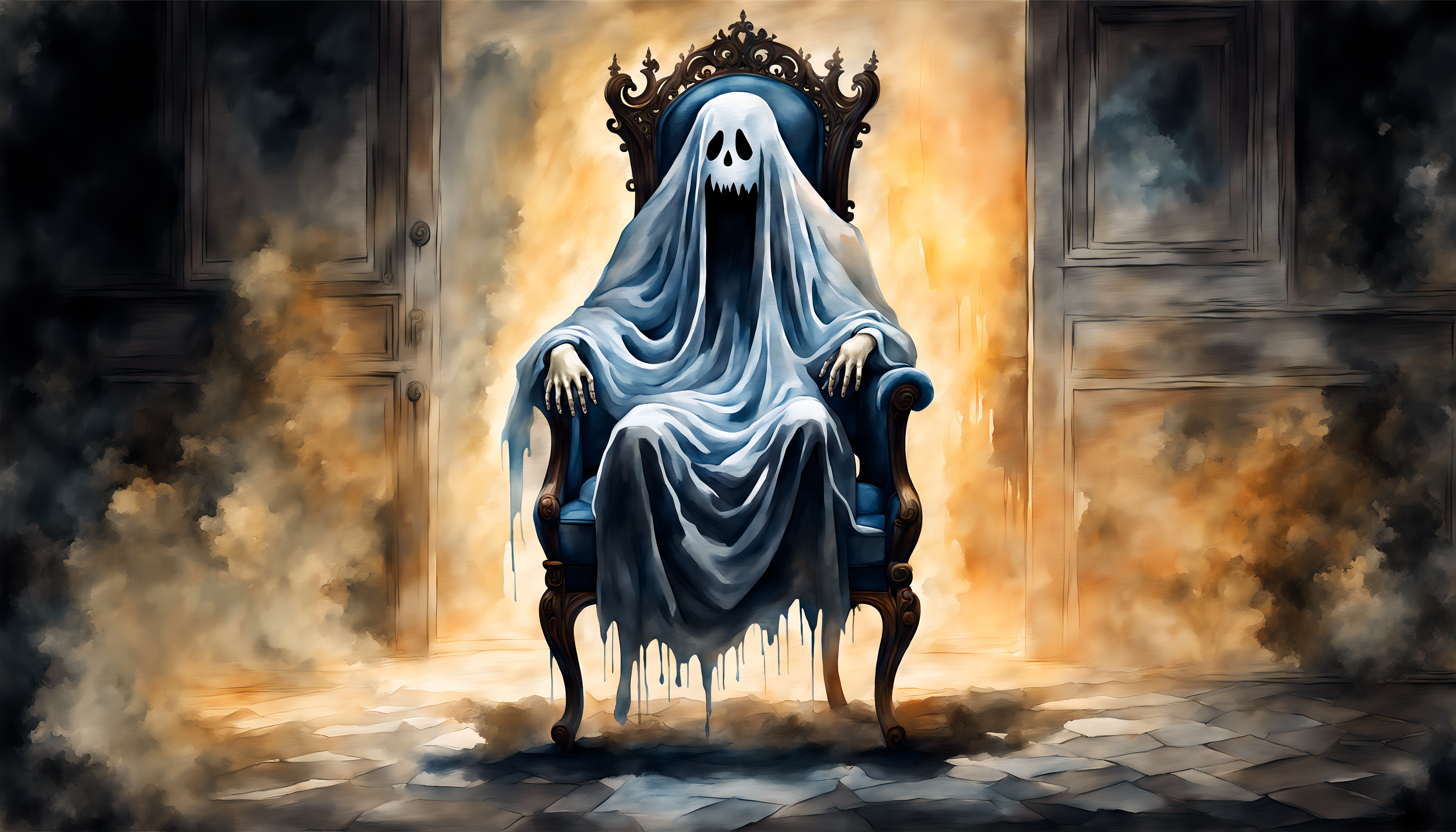 ghost in chair