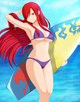 Erza Scarlet Ready to Surf!