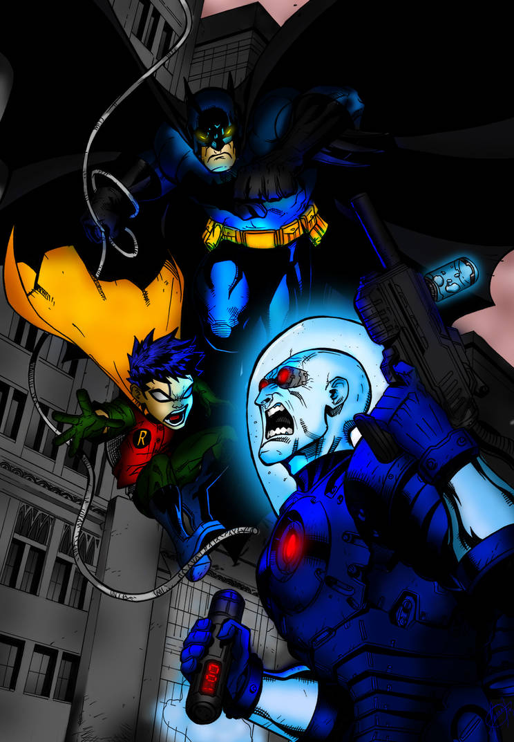 batman and robin vs mr freeze color