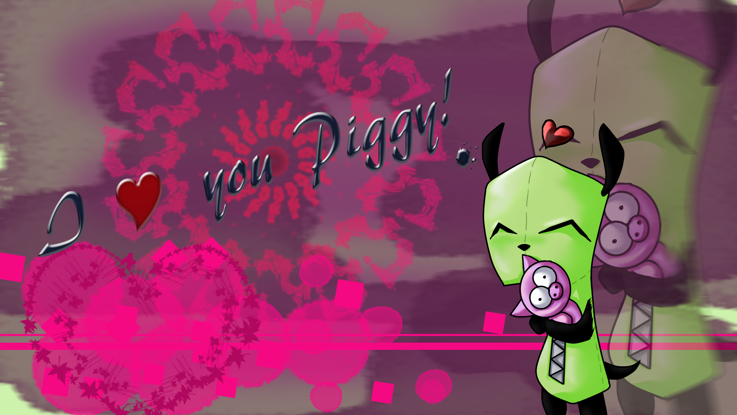 Wallpaper Gir + Piggy