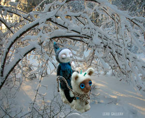 Winter in Mystic Forest. Art doll LeRu Gallery