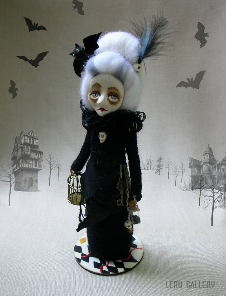 Witch. Art doll. Fantasy art. Halloween