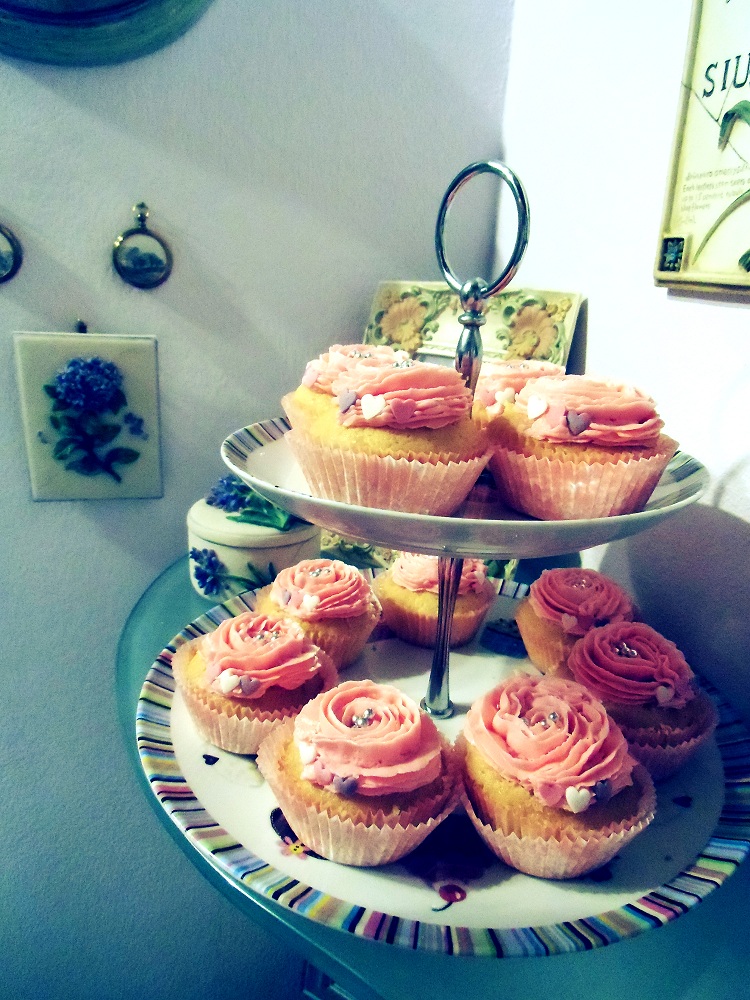 Pink Rose Cupcakes