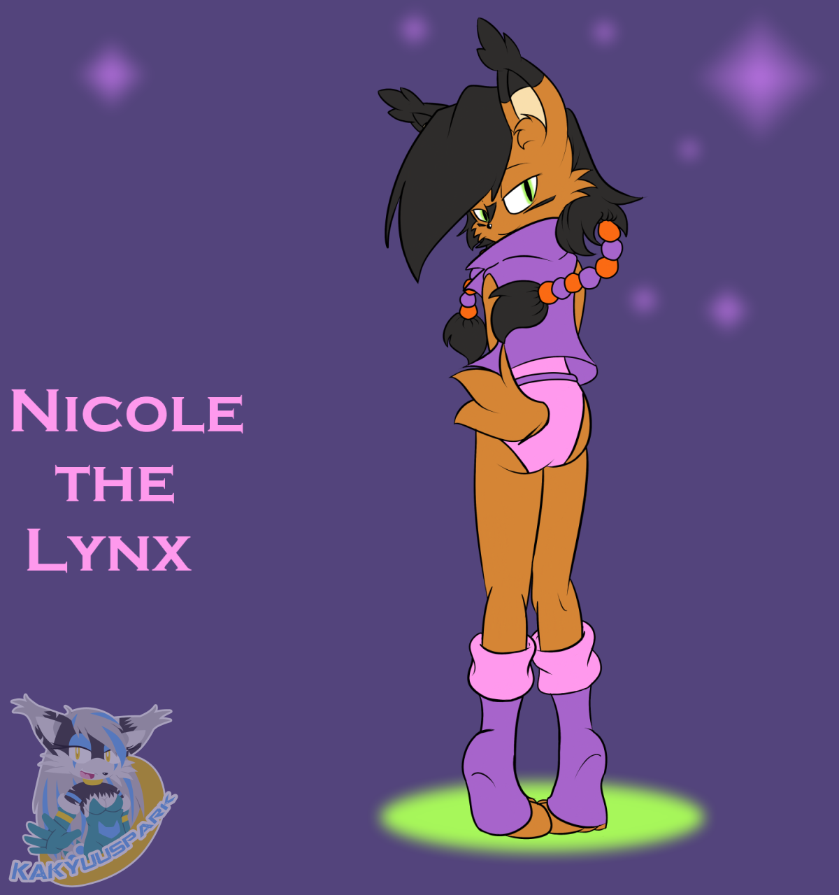 Nicole The Lynx posing