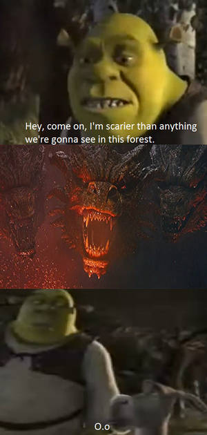 King Ghidorah puts Shrek in his place.