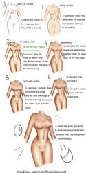 step by step: semi-realistic female body